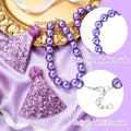Ornaland Pearl Dog Necklace Collar for Women with Birthday Hat, 16.14 in