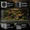 120 Gallon Reptile Tank, 4x2x2 Reptile Enclosure for Bearded Dragon, Snake, Ball Python & Chameleon, Aluminum Alloy Rept