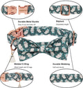 ADOGGYGO Halloween Dog Collar Girl, Bow Ghost Dog Bow Tie Collar, L