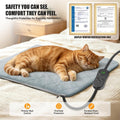 Heated Cat Bed for Pet/Cats/Dogs, Cat Heating Pad Indoor (18" X 18")