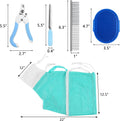 JULMELON 10 PCS Cat Washing Bag for Bath Shower Adjustable Net Grooming Set