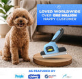 DakPets Dog Brush for Shedding – Stainless Steel Deshedding Dog Brush, Dog Grooming Brush & Deshadding Tool for Dogs & C