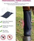 Pony/Donkey Fly Boots Set of 4, Breathable Mesh Protectores para Caballos, Indoor & Outdoor UV Protective Leg Boots for 