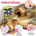 3 Pack Rabbit Hay Feeder Bag, 2-Hole Hanging Hay Dispenser for Small Pets