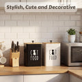 PERFNIQUE Cat Food Storage Container, Airtight Cat Treat Container with Bamboo Lid, Pet Food Storage for Kitchen Counter