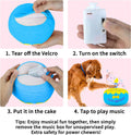 FurtasticFinds Dog Birthday Cake Toy 5.9", Larger Plush Dog Gift with Electronic Music Box, Plays Happy Birthday Song & Puppy Bark Melody, Party Decoration for All Breeds Dogs, Blue
