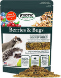 Berries & Bugs 1.5 lb - All Natural High Protein High Fiber Food for Hedgehogs, Skunks, Opossums, Sugar Gliders - Universal Insectivore Diet with Fruit, Gut-Loaded Insects, & Healthy Vitamins