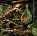 Snake Hammock for Reptile Tank, Bearded Dragon Window Hammock with Adhesive Hooks, Wall-Mounted Terrarium Resting Bed an
