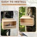 Briwooody Wooden Open Mourning Dove Nesting Box for Outside Dove Bird House