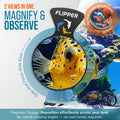 Flipper Aquarium Magnifying Glass, DeepSee Magnetic Viewer. 4" Black
