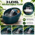 700ml Reptile Waterfall Fountain with Feeder Bowl, Filter and 3-Flow Pump