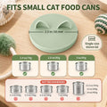 OHMO 2 Pack Cat Food Can Lids, Small Size (3 oz) Silicone Pet Food Can Lids Covers for 3 oz Cat Food Cans, Light Green
