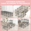 Guinea Pig Cages with Door and Top, 49.2x24.6x12.2inch Small Animal Cage, 20pcs Metal Grid Panels Small Animal Playpen, 