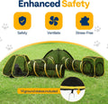 VIVOHOME 6-in-1 Outdoor Cat Enclosure with Playhouse, 2 Tents & 3 Tunnels - Portable Cat Playground with Leash and Mint Ball for Indoor/Outdoor Use, Yard Balcony Camping Safety