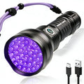 Grace Marci Rechargeable UV Flashlight, 51 LED 395nm Black Light, Ultraviolet Lite UV Light, Pet Urine Detector for Dog/Cat Urine, Dry Stains, Bed Bug, Resin Curing, Scorpions, Dry Pet Stains