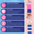 Jelly No Pull No Slip Waterproof Martingale Collar for Dogs, Blue Rose