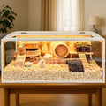 Hamster Cage Chewproof, Large Hamster Cages and Habitats, Openable Top with Acrylic Sheets, Solid Built
