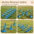 AIHSUMC Dog Agility Hurdle Cone Set, Dog Agility Course Backyard Set with Height Adjustable Crossbar for Rehabilitation & Beginners, Dog Agility Equipment for Obstacle Courses,4 Height Levels (10 Pack