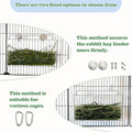 Xymoso Acrylic Rabbit Hay Feeder with Lid,Guinea Pig Hay Rack Holder Chinchilla Cage Accessories for Rabbits Guinea Pigs