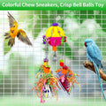 Bird Toys, Parrot Pullable Colorful Chew Sneakers Acrylic Stick Chew Toys for Amazons Mini Macaws African Greys Cockatoo
