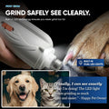 2-in-1 Dog & Cat Nail Clippers and Grinder with Light – Upgraded Safety Guard to Avoid Overcutting, Sharp Blade, Painless Quiet Pet Nail Claw Trimmers, Professional Grooming Tool for Large Small Pets