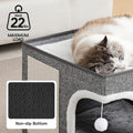 Cat Beds for Indoor Cats, Large Kitten Bed with Scratch Pad