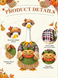 Fall Goose Outfits Scarecrow Porch Goose Clothes for Outdoor Lawn Decor