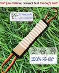 Clysoru Dog Tug Toy Tough Jute Bite Pillow Lasting Training Equipment Puppy to Large Dogs Interactive for Large and Smal