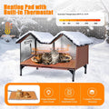 Outdoor Heated Cat House for Outside, Heated Outdoor Cat House Weatherproof