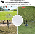 2 PCS Bird Seed Catcher for Pole - 47.24" Clear PE Outdoor Mat for Under Bird Feeder, Waterproof Tear-Resistant Seed Cat