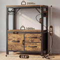Heybly 10-20 Gal Fish Tank Stand with Drawer, Power Outlet,200lbs HAS003SSR