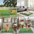 Dog Grass Pad with Tray 35"x23" Large Dog Litter Box, Artificial Grass for Dogs Potty with 3 Disposable Mats & EVA Base,