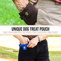 Dog Treat Pouch, Black Pocket Sized Training Reward Pouch - Lightweight Dog Treat Holder with Magnetic Flap for Stabilit