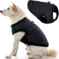 Gooby Fashion Vest Dog Jacket - Black, X-Large - Warm Zip Up Bomber Vest with Dual D Ring Leash - Winter Water Resistant Small Dog Sweater