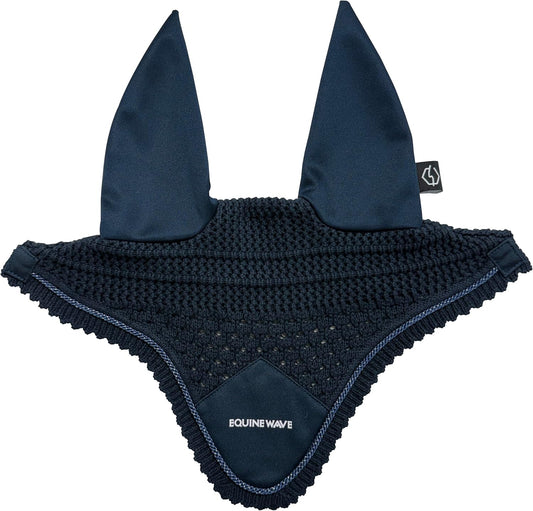 EQUINEWAVE Horse Fly Bonnet, Breathable Crochet Ear Bonnet with Stretch Comfort Ears, Contoured Fit for English Riding