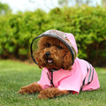 Wizland Reflective Dog Raincoat Dog Rain Jacket with Hood Lightweight Waterproof Rain Coat for Puppies (Pink S)