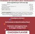 Dog UTI Treatment Cranberry Supplement for Dogs, 120 Soft Chews - Natural Urinary Tract Infection Support and Healthy Bladder Control – Made with Echinacea and Vitamin C