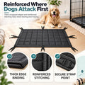 Chew Proof Dog Crate Pad with 8 Tie-Down Straps, Waterproof Dog Bed