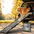 Dog Ramp for Car with Telescoping Design, 71" x 20" Pet ramp for Truck/SUV