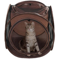 Sexy Liza’s Pop Up Tent Cat Cube - 24x22x20” Play Tent w/ 14” Hole - Connects with Snarky Pets Timmy & Mister’s Tunnel - Outdoor Cat Tent, Play Pen, Zip Connect, Outdoor cat House or Small Dog Bed