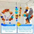 XLpeixin Parakeet Swing Toys,Bird Cage Hanging Chewing Toys,Natural Bird Parrot Foraging Toys for Budgerigar Conure Cockatiel Lovebirds Finches