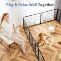 DUMOS Dog Playpen 24 Inch 8 Panels Indoor Outdoor Metal Pet Fence