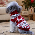 Vehomy Dog Christmas Sweaters Pet Winter Knitwear Xmas Clothes Classic Warm Coats Reindeer Snowflake Argyle Sweater for Kitty Puppy Cat-XS