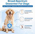 Dewormer for Dogs, Oral Treatment of Tapeworm, Roundworm & Hookworm in Medium and Large Dogs (Over 25 lbs). Worm Remover