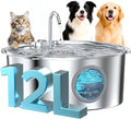 Dog Water Fountain for Large Dogs: Stainless Steel Dog Fountain Water Bowl