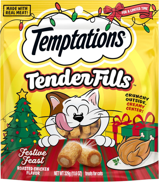Temptations Tender Fills Adult Cat Treats, Festive Feast Flavor, 11.6 oz