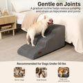 Aodisman 3-Step Dog Stairs for Small Dogs, 16" H Pet Stairs for Couch & Bed