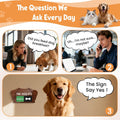 Dog Feeding Reminder Sign, Magnetic Pet Fed Schedule Chart with Slider, Breakfast & Dinner Tracker for Fridge, Prevent Overfeeding, Unique Dog Ear Shape Acrylic Sign, 5.5" x 3", Walnut