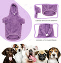 Fuzzy Dog Sweaters for Large Dogs Dog Hoodie Soft Double-Sided Plush Fleece Pet Sweater Pet Clothes Coats Hoodie Sherpa 
