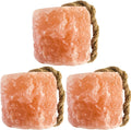 Himalayan Salt Lick On Rope 3.5-4 lb Each (Pack of 3) for Horses, Deer, Goats & Livestock | Natural, Mineral-Rich, Long-